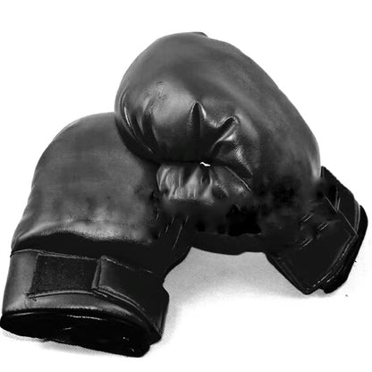 OYSTERBOY Adult Boxing Gloves, Punching Gloves, Professional Shockproof Faux Leather Sparring Training Glove Set Punching Bag Mitts for Muay Thai, MMA, Kickboxing, Men/Women - color: Black (Kids)