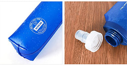 AONIJIE 250ML/350ML/500ML/600ML Portable TPU Soft Water Bottle Folding Soft Flasks For Outdoor Marathon Running Hydration Camping Hiking - color: 250ML-2pcs