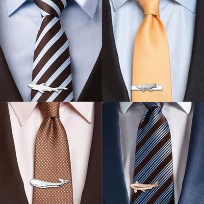 HAWSON 2/2.2 Inch Various Tie Clips for Men Unique, Personalized Novelty Tie Bars Pins Tacks, Funny Theme Wedding Holiday Gifts for Husband Groomsmens - style: Whale