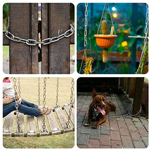 Hanging Chair Chain Set of 2 Stainless Steel Heavy Duty Hanging Kits with 4 Carabiners Hammock Chair Hardware for Indoor Outdoor Playground Hanging Chair Hammock Chair Punching Bags - 23.62" | Heavy Duty Hanging Kits with 4 Carabiners Hammock Chair Hardwa