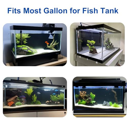ELEBOX Aquarium Background Blue Black Fish Tank Background Wallpaper Double-Sided Aquarium Backing, Aquarium Decorations for 10 Gallon Aquarium 11.8" x 16.5"