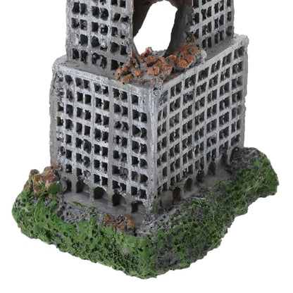 2pcs Aquarium Castle Ruins Decoration - Resin Fish Tank Cave Ornament - Mini Realistic City Building - Fish Shrimp Shelter Cave Hideout