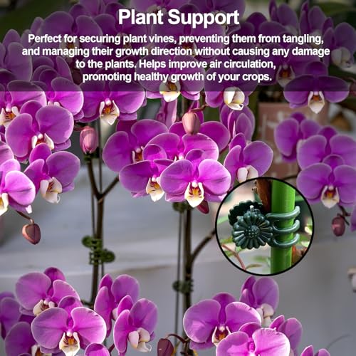 50 Pcs Plant Clips Orchid Clips,Plant Orchid Support Clips,Flower and Vine Clips，Garden Clips，Plant Clips for Climbing Plants