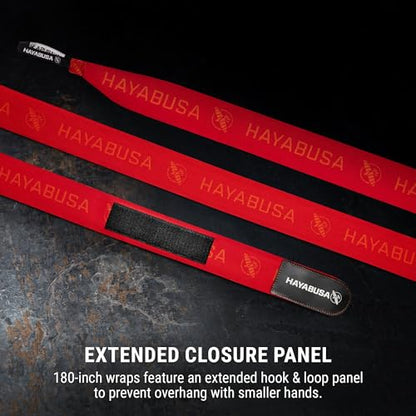 Hayabusa Deluxe Boxing Hand Wraps - 180in - color: Red, size: 180"