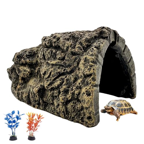 M2cbridge Aquarium Decorations Fish Hideout House Shelter Betta Cave (Rock Hide Cave) - style: Rock Hide Cave