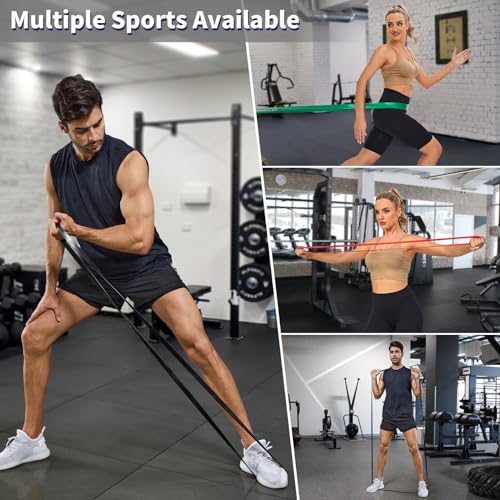 Pull Up Assistance Bands Set, Long Resistance Bands for Working Out - color: 15 LBS - 120 LBS