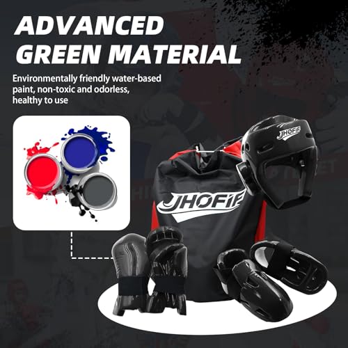 Martial Arts Karate Protective Sparring Gear Package Deal/Gift Adjustable Adult & Youth Headgear, Gloves & Kicks for MMA, Taekwondo, Boxing Training - color: Black, size: Large