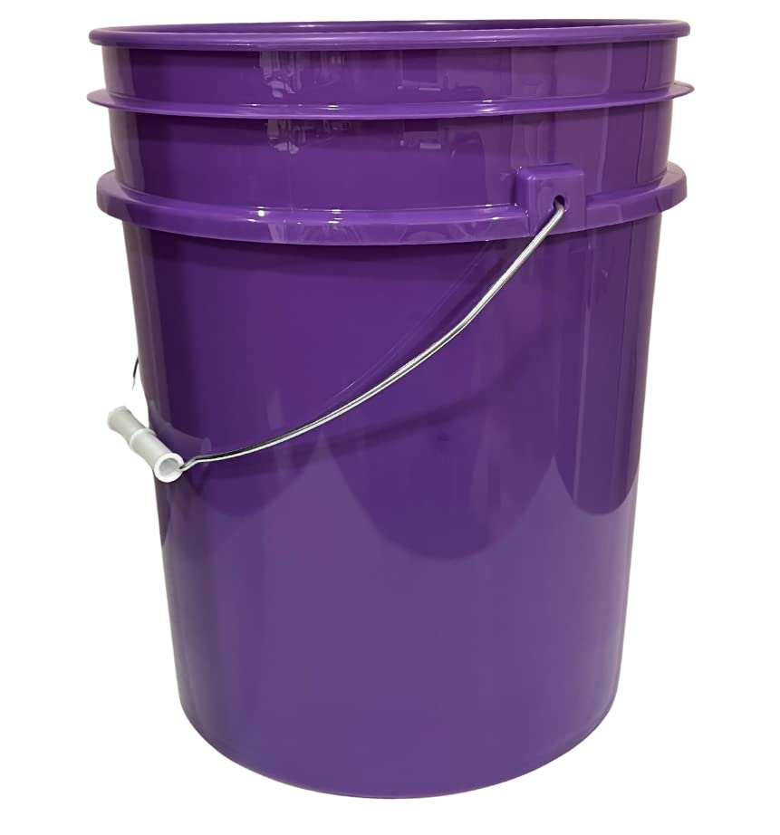 5 Gallon Purple Food Grade Plastic Bucket with Screw on Air Tight Lid- Made in USA (2)