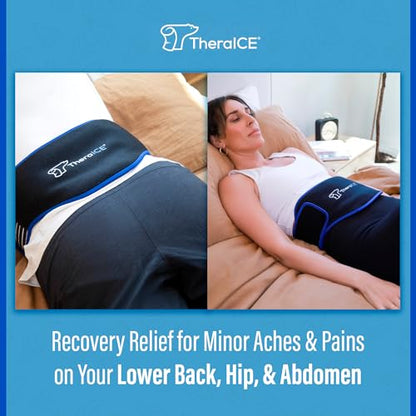 TheraICE Ice Pack for Back Pain Relief, Lower Back Wrap for Lumbar Sciatic - style: Extra/Replacement Pack