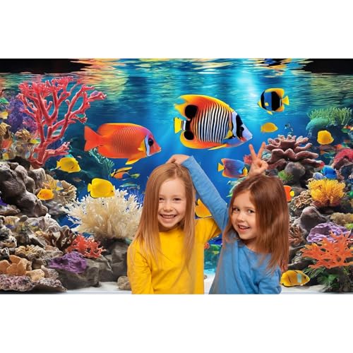 Under The Sea Backdrop Various Tropical Fish Breeding Aquariums Photography Background Gorgeous Tropical Coral Garden Underwater World Backdrops Deep Ocean Marine Life Backgrounds Photo Props 20x10ft