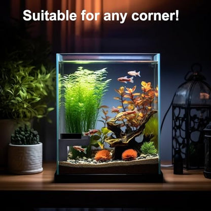 Fish Tank Tunnel with Dual Entrances, Aquarium Underground Cave Hideout for Shrimp and Small Fish, 360° Viewing Buried Cave Décor