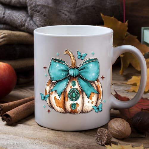 Fall UV DTF Stickers - 20 Sheets Vintage Western UV DTF Cup Wraps for 16 oz Glass, Cow Cute Bow Cactus Boot Rub on Transfer Stickers, Waterproof Uvdtf Decals for Water Bottle, DIY Crafts - style: Western Fall