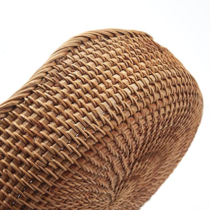 Rattan Bread Baskets Round Woven Fruit Bowls Key Holders Stackable for Storage, Snack, Fruit, Vegetable Natural Set of 3