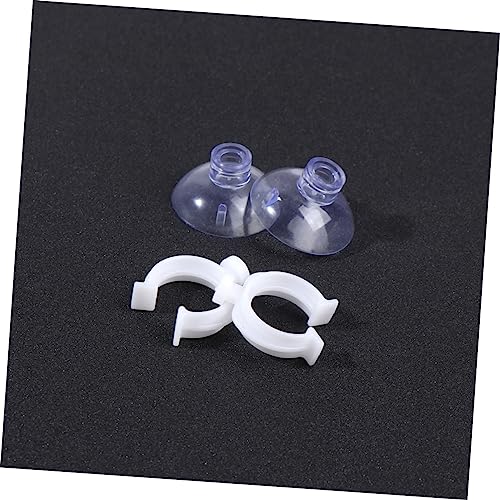 20pcs Professional Cup Clamps for Aquariums Hose Clip Fixing Bracket for Fish Tank Pump Holder Easy to Install and Uninstall - size: 3X1.6X0.5cm