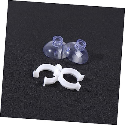 20pcs Professional Cup Clamps for Aquariums Hose Clip Fixing Bracket for Fish Tank Pump Holder Easy to Install and Uninstall - size: 3X1.6X0.5cm