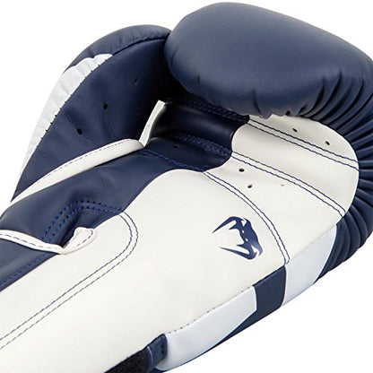 Venum Elite Standup Shin Guards - color: White/Navy Blue, size: X-Large