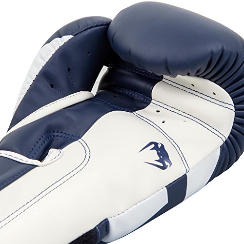 Venum Elite Standup Shin Guards - color: White/Navy Blue, size: X-Large