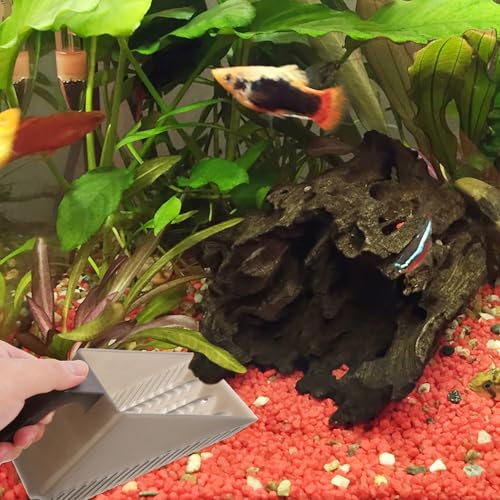 SHINEOFI Aquarium Cleaning Shovel Fish Tank Gravel Shovel Plastic Sand Scoop for Aquarium Maintenance and Gravel Cleaning Fish Tank Accessory