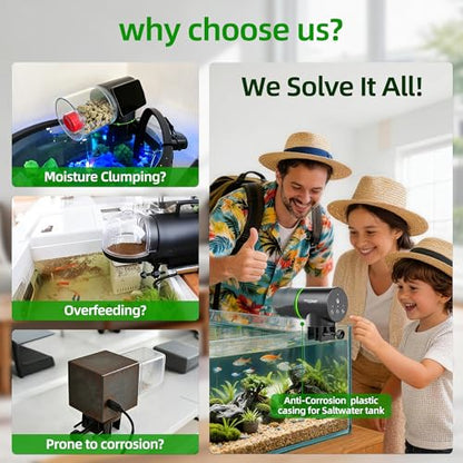 Automatic Fish Feeder for Aquarium: 3 Timers & One-Touch Easy Setup - 7-14 Day Supply with 200ML Food Dispenser - Worry-Free Vacation Feeding for Betta Turtle Tank - size: FS-069