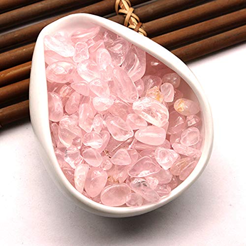 1 Lb/460g Natural Pink Quartz Crystal Stones Irregular Aquarium Pebbles Rock Sands for Turtle Tank/Succulent Plants/Vase Decoration (Fill 1 Cup)