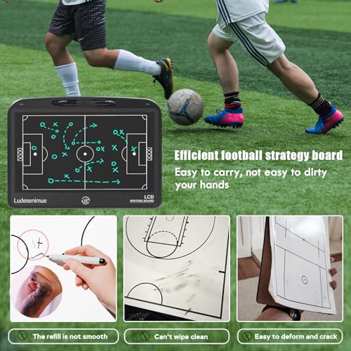 Electronic Soccer Coaching Board - 13.5 inch LCD Soccer Tactics Board - size: 8"W x 11"H