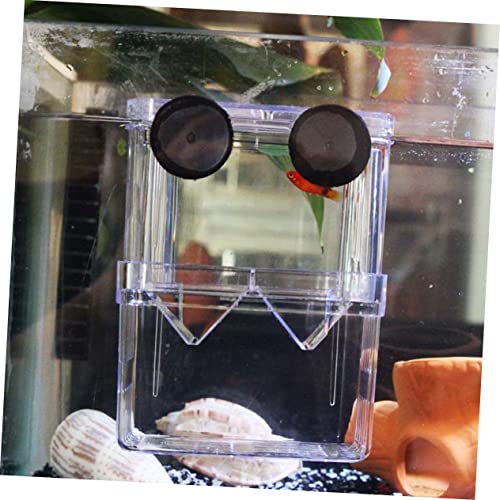 POPETPOP Aquarium Fish Breeding Incubator Box Floating Hatchery for Fish Large Acrylic Cover