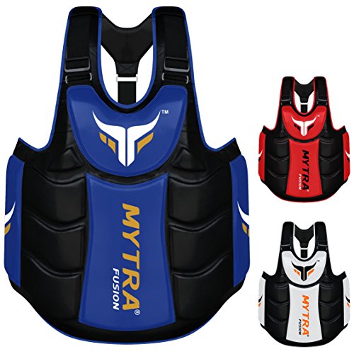 Mytra Fusion Boxing Body Protector Boxing Body Protector Men Belly Protector for Boxing and MMA Muay Thai Fitness Gym Workout - color: Blue Black