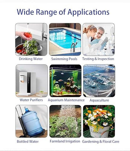 TDS Meter Digital Water Tester 4 in 1 TDS EC & Temperature(°C,°F) Meter, 0-9999 ppm Meter, Portable Large Display Water Testing Kits for Drinking Water Hydroponics Aquarium, RO/DI System - color: White Black
