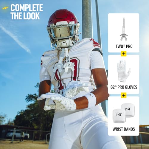 Nxtrnd Two Pro Football Mouth Guard, Permanent Strap, Fits Adult & Youth (Transparent) - color: Transparent Pro