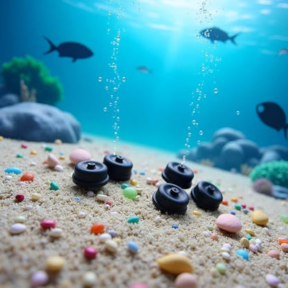 6Pcs Black Aquarium Diaphragm Air Pump Accessories EPDM Rubber Oxygen Pump Replacement Parts for Aquariumss Fishing Oxygen Pump Aquarium Diaphragm Silicone Cup Parts Reolacements Air Pump Accessories