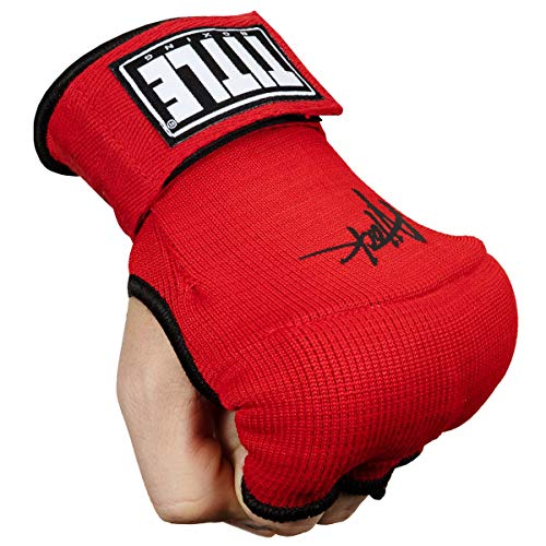 Title Boxing Attack Nitro Speed Wraps 2.0 - Boxing Wraps, Quick Wraps Boxing, Boxing Hand Wraps, Hand Wraps for Boxing Gloves, MMA Gloves, Wrist Wraps Boxing, Muay Thai Hand Wraps, Knuckle Protection - color: Red/Black, size: X-Large
