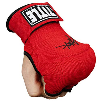 Title Boxing Attack Nitro Speed Wraps 2.0 - Boxing Wraps, Quick Wraps Boxing, Boxing Hand Wraps, Hand Wraps for Boxing Gloves, MMA Gloves, Wrist Wraps Boxing, Muay Thai Hand Wraps, Knuckle Protection - color: Red/Black, size: Large