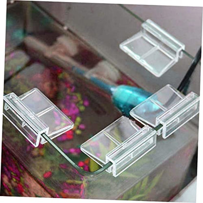 COLLBATH Fish Tank Cover Shelf Support Rack 10pcs Acrylic Lids Brackets for Betta Tank Stable Performance