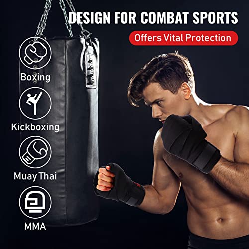 Jerify 15 Pairs Boxing Wraps Bulk for Hand 180‘' - color: Black