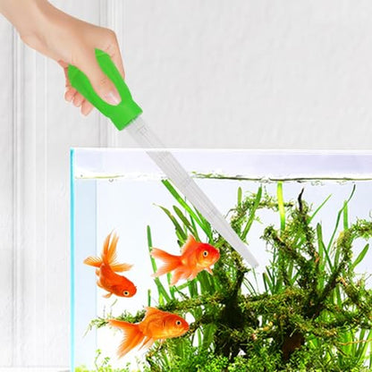 Aquarium Water Changer | 28cm Long Pipette, 30ml Capacity, Blue Green Options | Sturdy Manual Syringe, Efficient Water Replacement, Versatile Fish Tank Tool | Ideal for Aquarium Maintenance Science - color: Green(28CM)