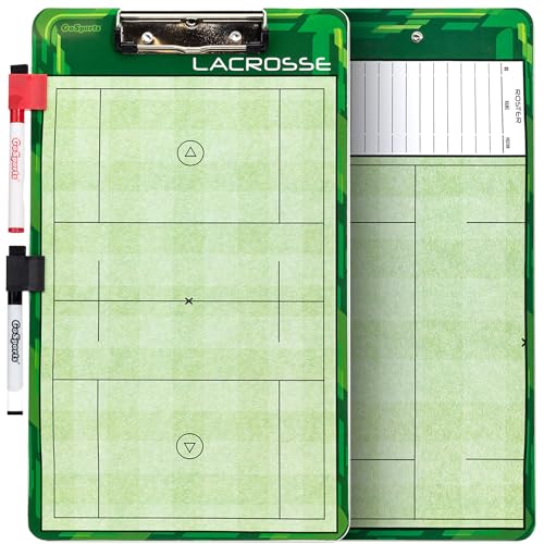 GoSports Premium Dry Erase Coaches Clipboards – Basketball, Baseball, Football, Soccer, Hockey, Volleyball, Lacrosse - color: Lacrosse