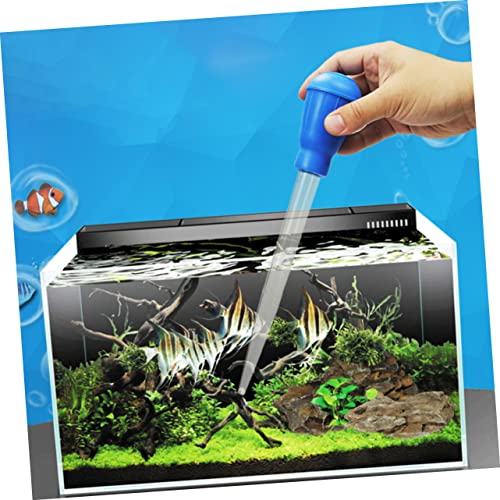 LIOOBO 3pcs Dropper Fish Tank Gravel Cleaning Tanks Changer Aquarium Water Pipette Upgraded Aquariums Cleaner Pipettes Feces Aquarium Clean Pipette Long Nozzle Siphon Plastic Blue