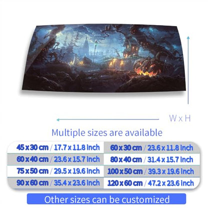 Aquarium Background Stickers - Pumpkin Halloween Night Trees - Fish Tank Reptile Terrarium Decor Poster (75 x 50 cm / (29.5 x 19.6 inches)) - size: 75 x 50 cm / (29.5 x 19.6 inches)