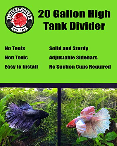 20 Gallon High Tank Divider. Check Compatible Tank Below