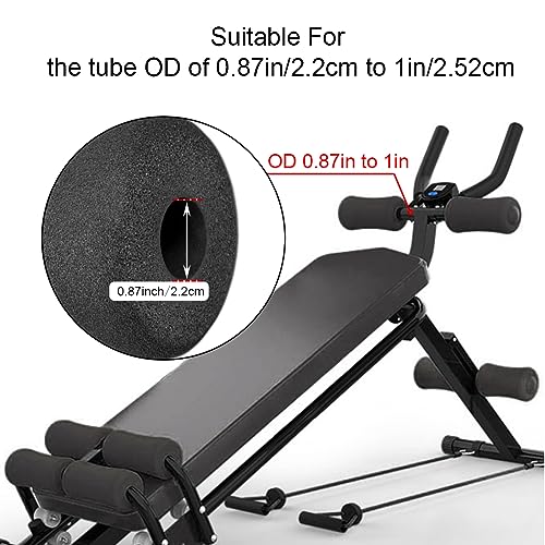Sponge Foam Foot Pad Roller Pair, Used for Replacing Gym Exercise Equipment, Suitable for 1-inch Rod (Foam 6.3" X 3.07" Od X 0.87" Id) - color: Foam 6.3" X 3.07" Od X 0.87" Id