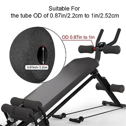 Sponge Foam Foot Pad Roller Pair, Used for Replacing Gym Exercise Equipment, Suitable for 1-inch Rod (Foam 6.3" X 3.07" Od X 0.87" Id) - color: Foam 6.3" X 3.07" Od X 0.87" Id