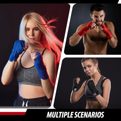 Boxing Hand Wraps Inner Gloves for Men Women(180 Inch) - color: Black