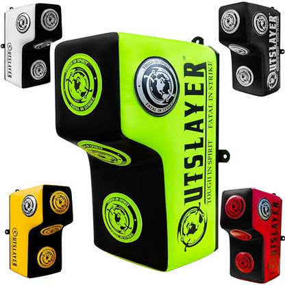 Outslayer Wall Mount Punching Bag - Space-Saving Boxing Training Equipment for Hooks, Uppercuts, Straight Combinations - High Density Foam, Wall Mounted Uppercut Boxing Bag