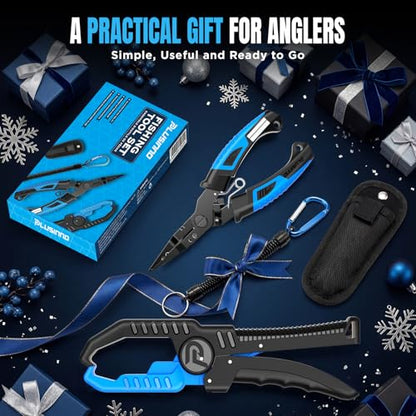 PLUSINNO Fishing Gear, Fishing Tools, Fishing Accessories, Corrosion Resistant Fishing Pliers Kit, Fishing Knife, Floating Fish Lip Gripper Fishing Gifts for Men, Gifts for Fishermen - style: 2pcs Fishing Tools