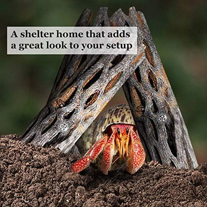 SunGrow Hermit Crab Woods, Climbing Logs, Chews, Keep Hermies Busy and Active, Long Dried Aquarium Décor Adds Raw Beauty, 3 Pcs