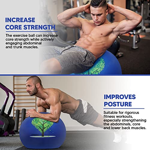bintiva Exercise Ball - color: Stabilizing Sand - Blue, size: M (58-65cm)