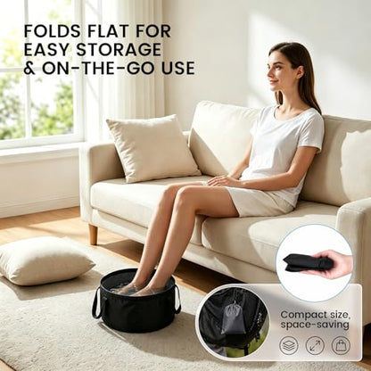 Multiple Foldable Wash Basin Sink Water Bag Portable Mini 8.5L for Footbath Camping Hiking Outdoor Durable Design