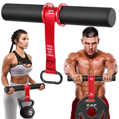 FitBeast Forearm Exerciser Wrist Roller Forearm Trainer - color: Red