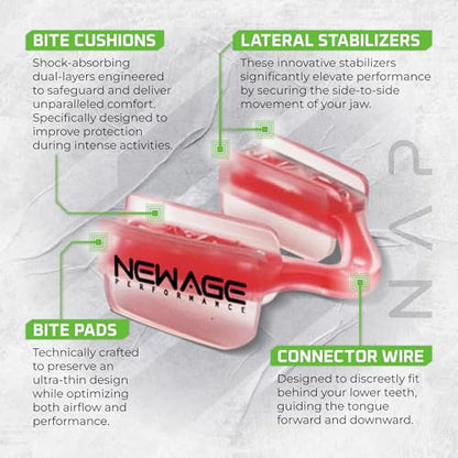 New Age Performance 6DS Low Profile Mouthpiece for High-Intensity Training - color: White