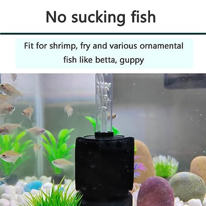 AQUANEAT Aquarium Sponge Filter Breeding Fry Betta Shrimp Nano Fish Tank 4pcs (Small up to 10Gal) - size: Small up to 10Gal